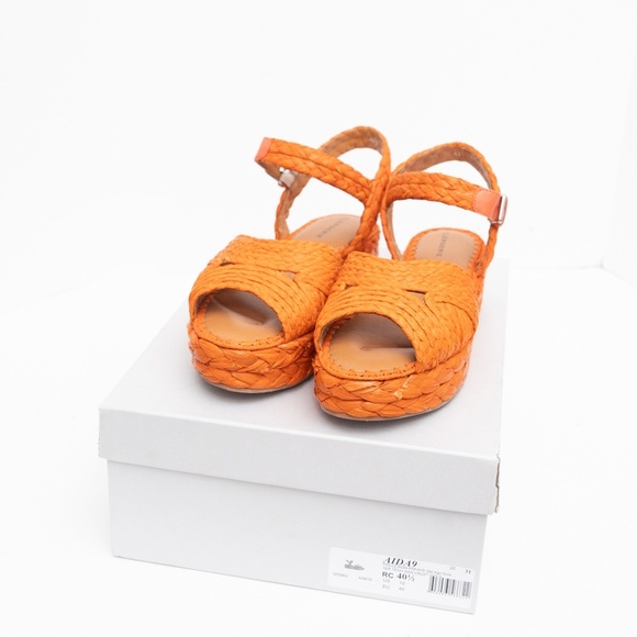 Clergerie | New in Box! Aida Raffia Flatform Sandals - Picture 1 of 10